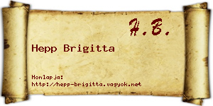 Hepp Brigitta névjegykártya